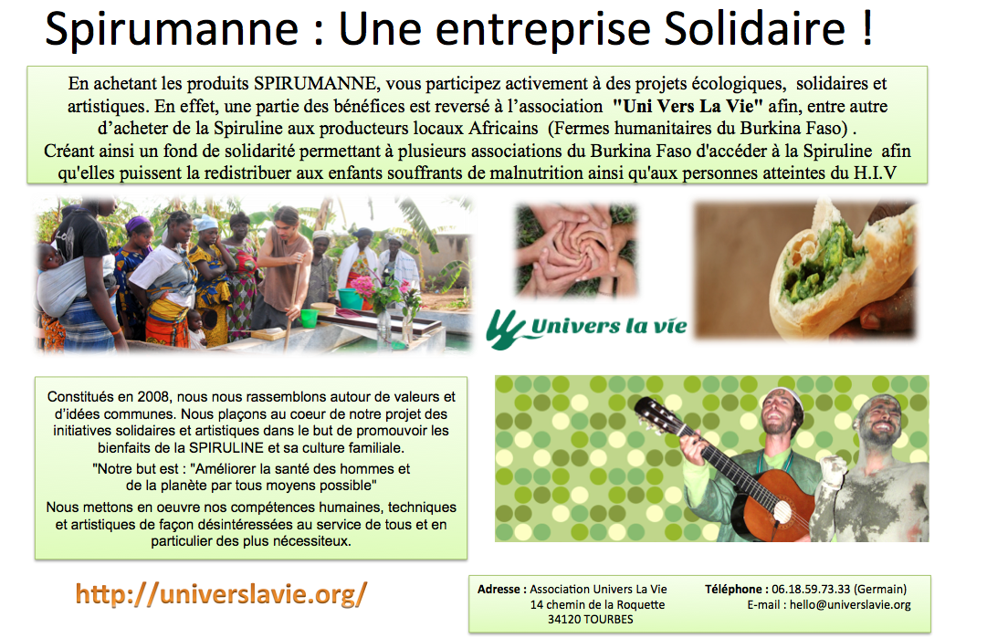 Spirumanne une entreprise solidaire